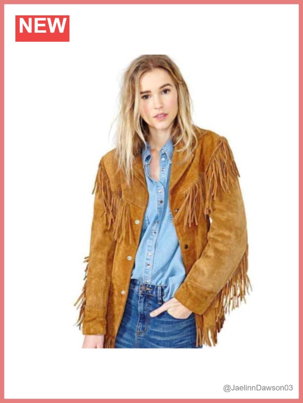 Western Genuine Suede Leather Fringe Jacket